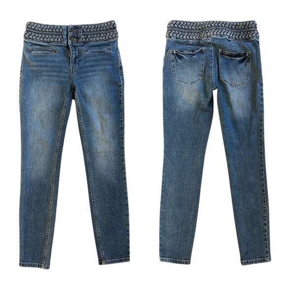 Free People Denim - Free People Braided Belt Slit Pocket Skinny Jeans Size 26